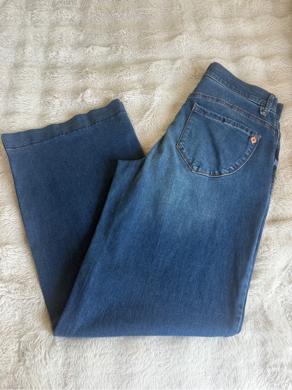 Democracy Blue High-Rise Ab Technology Jeans, size 10R.